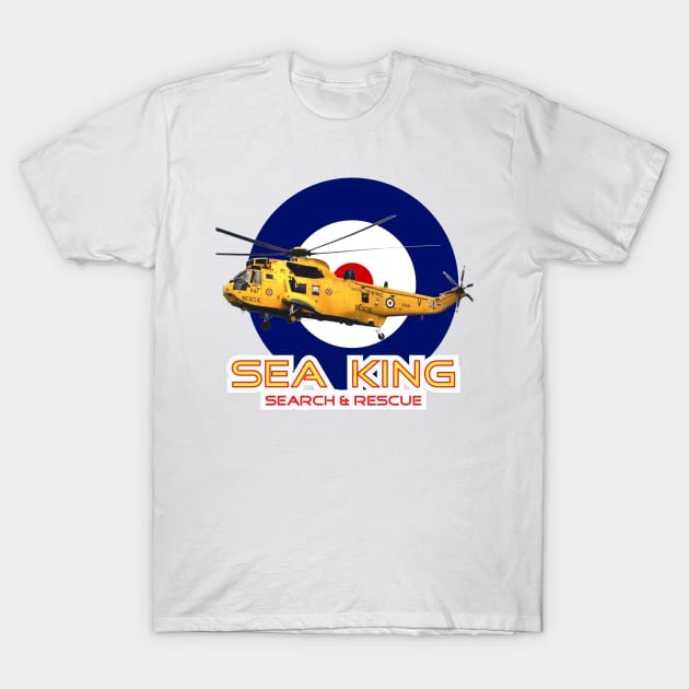 Westland Sea King Search and rescue helicopter in RAF roundel, T-Shirt by AJ techDesigns